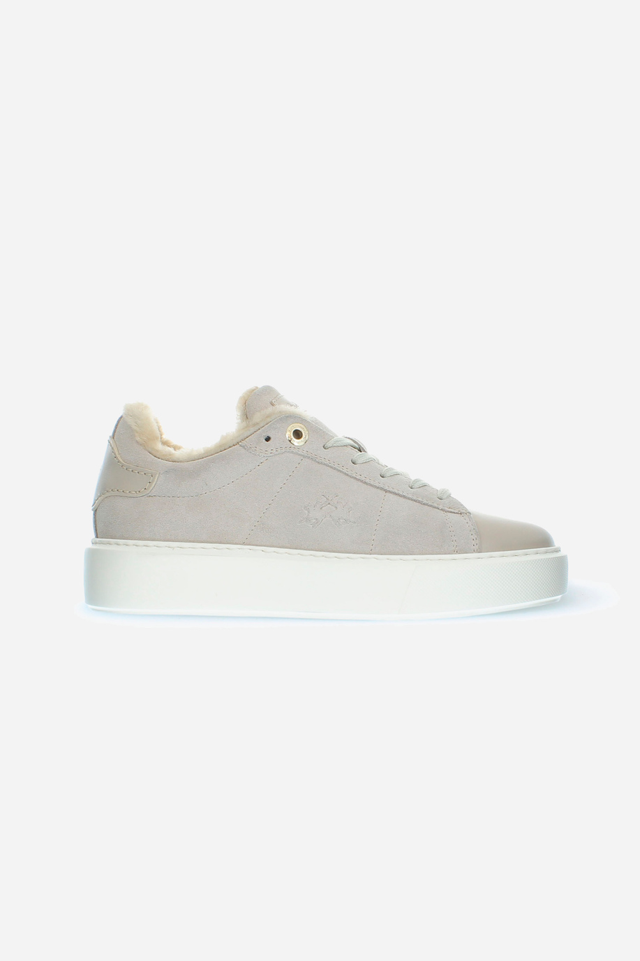 Women’s cupsole trainers in suede - Sneakers | La Martina - Official Online Shop