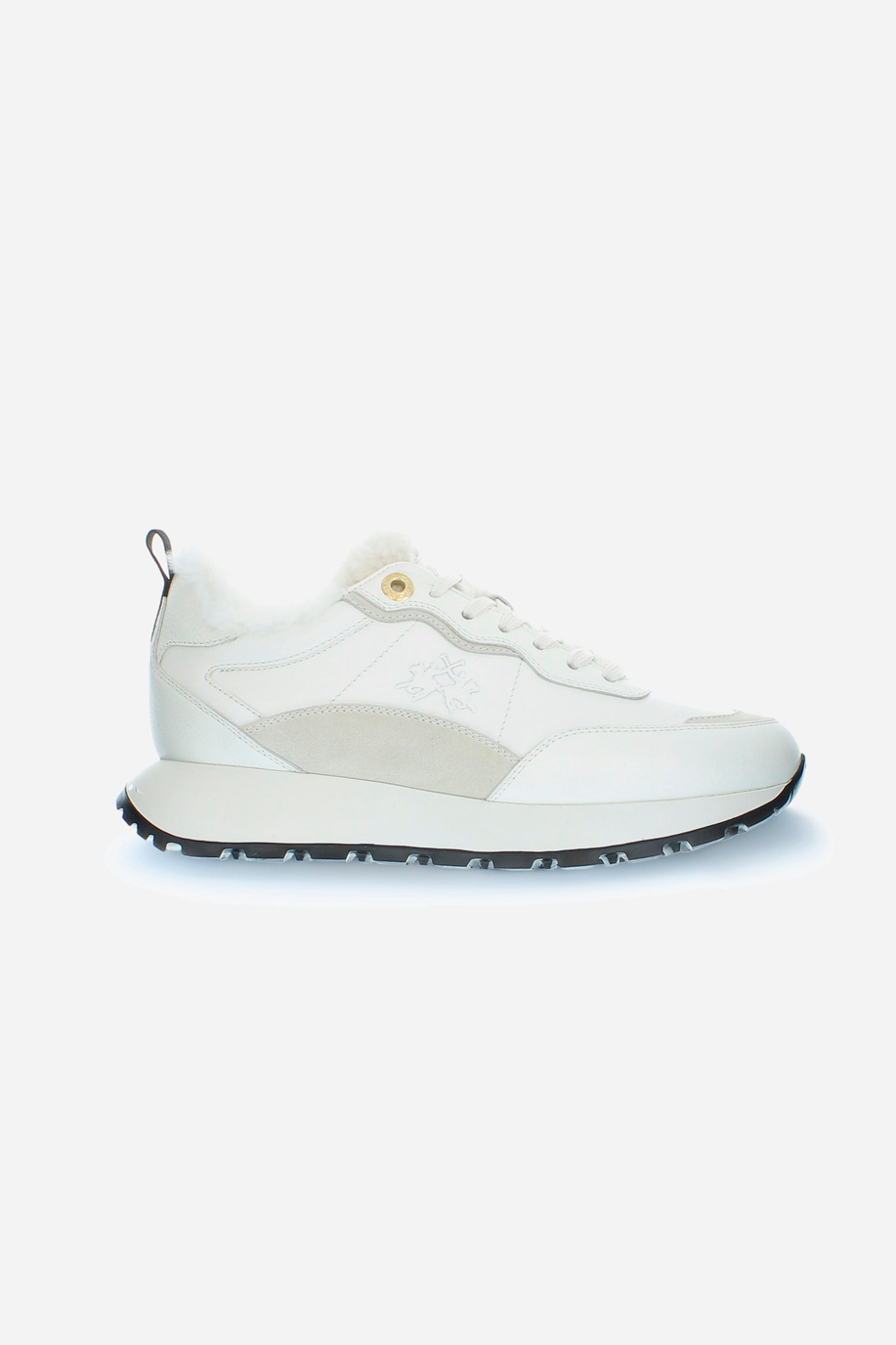 Women's trainer made of soft tumbled leather - Sneakers | La Martina - Official Online Shop