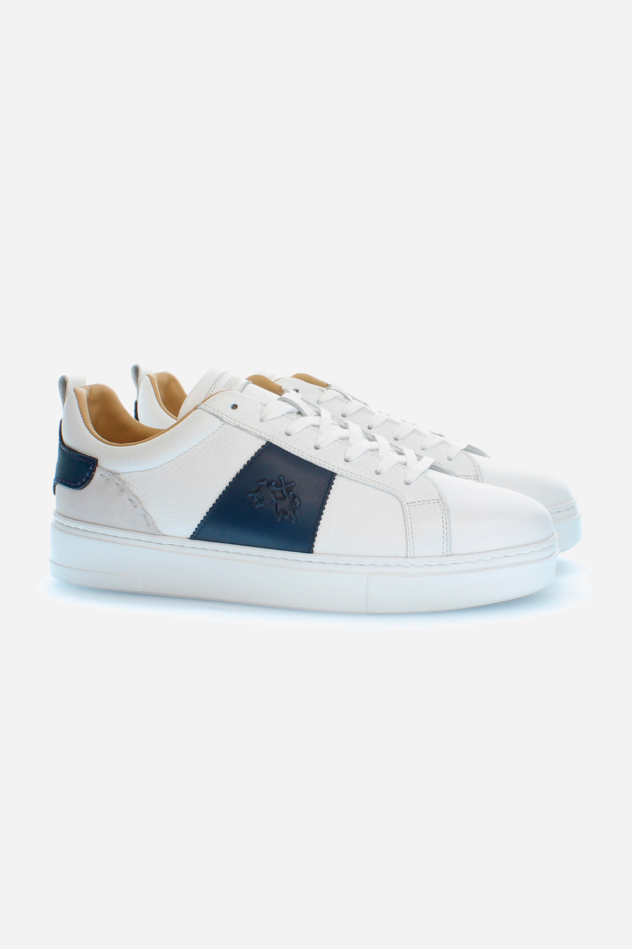Men's trainers in leather and suede - Men | La Martina - Official Online Shop