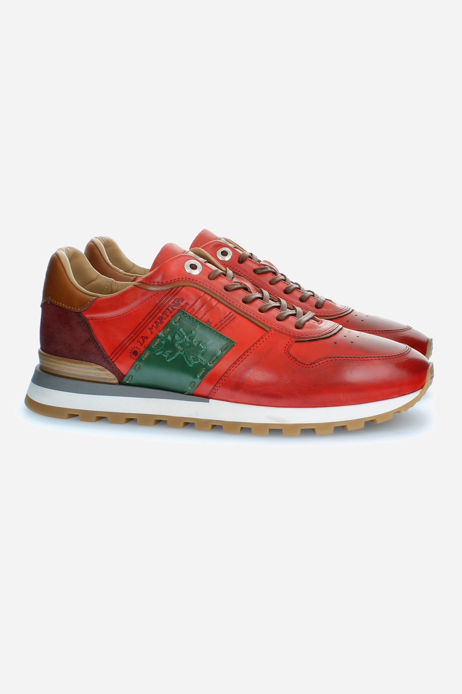 Multi-colour men's trainers in leather - Shoes and Accessories | La Martina - Official Online Shop