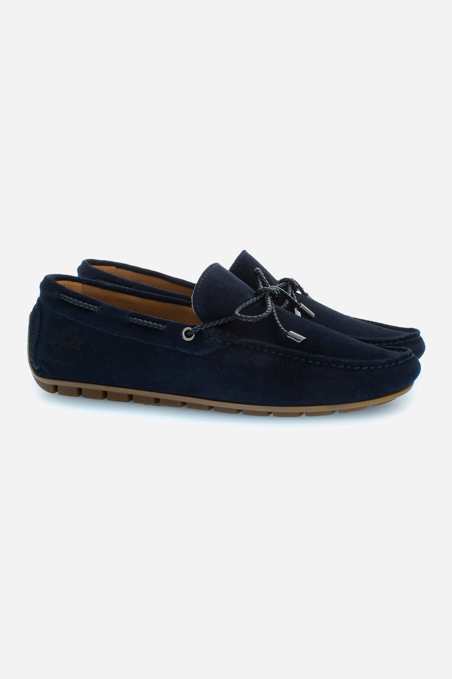 Men's suede loafers with laces - Formal Shoes | La Martina - Official Online Shop