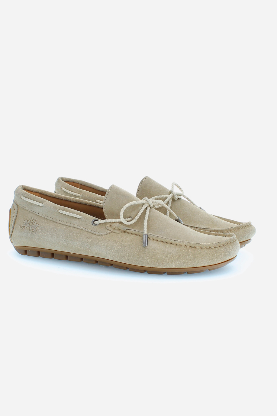 Men's suede loafers with laces - Man shoes | La Martina - Official Online Shop