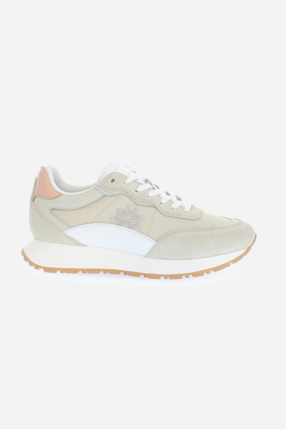 Women's leather trainers with inserts - Sneakers | La Martina - Official Online Shop