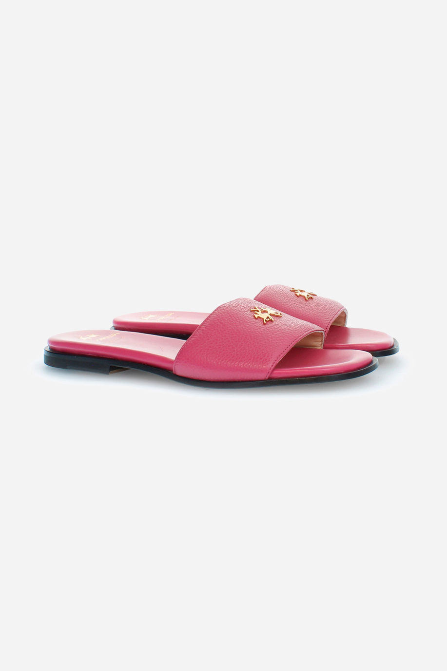 Sandalia para mujer de cuero - Zapatos | La Martina - Official Online Shop