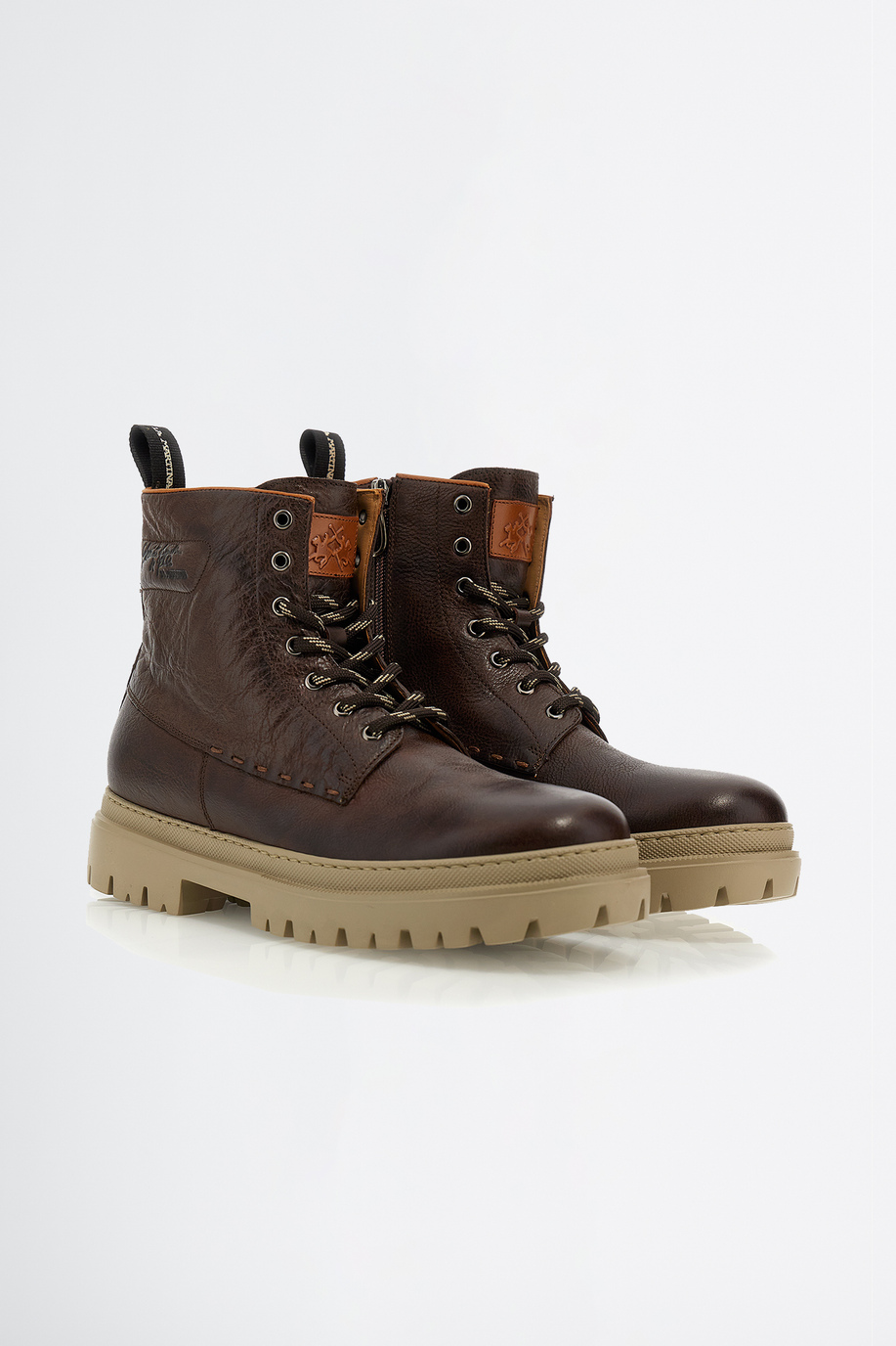 Mountain ankle boot in leather - test 2 | La Martina - Official Online Shop