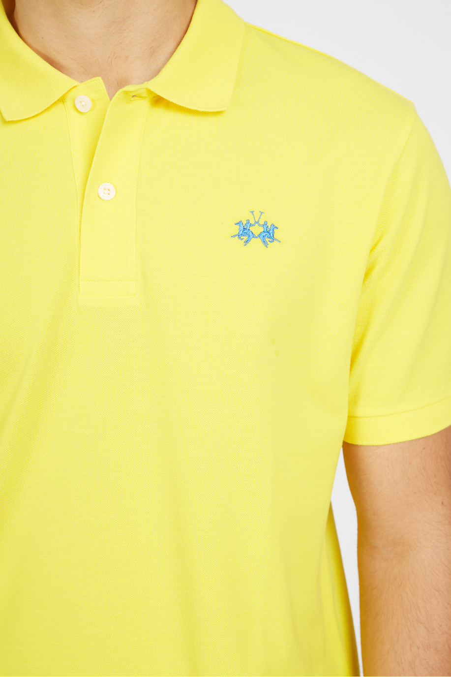 Kurzarm-Poloshirt mit geradem Schnitt für Herren - Tex - test 2 | La Martina - Official Online Shop