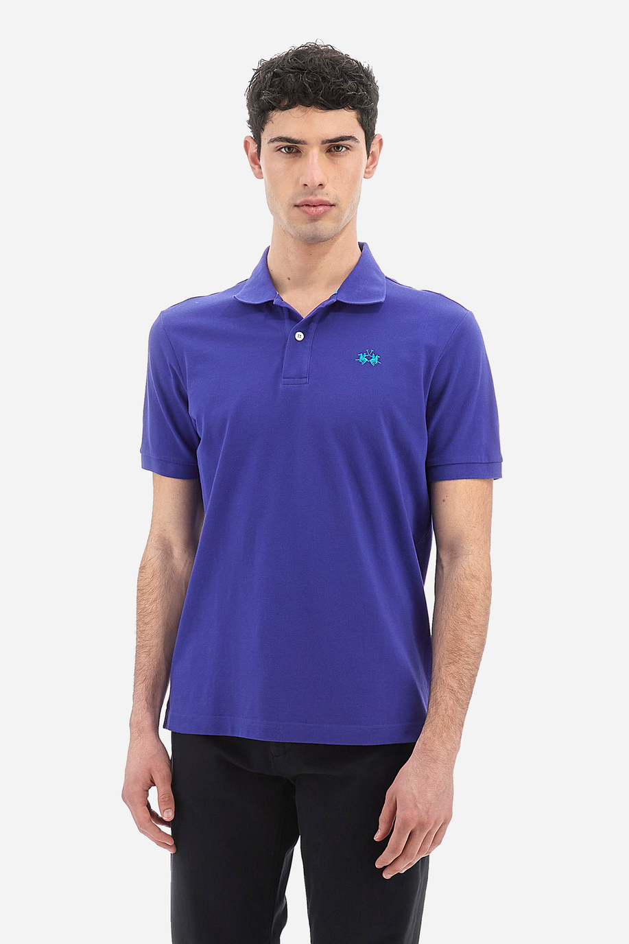 Kurzarm-Poloshirt mit geradem Schnitt für Herren - Tex - Klassische Basics | La Martina - Official Online Shop