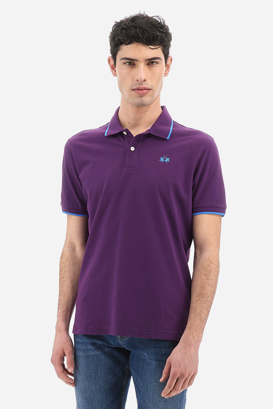 Men’s regular fit short sleeve polo shirt - Anthony - Polo Shirts | La Martina - Official Online Shop