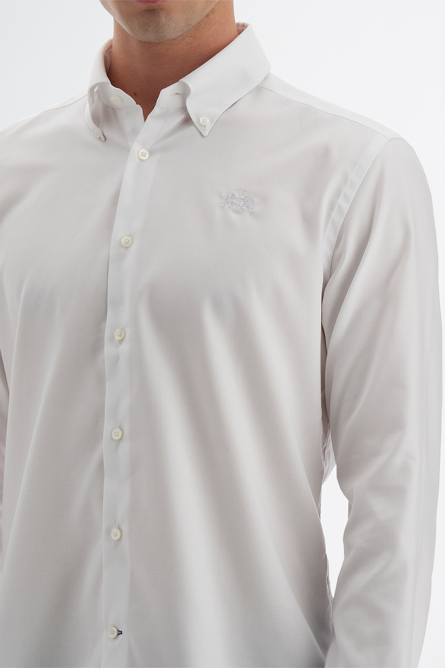 Men’s classic style long sleeve cotton shirt - Passion - Shirts | La Martina - Official Online Shop