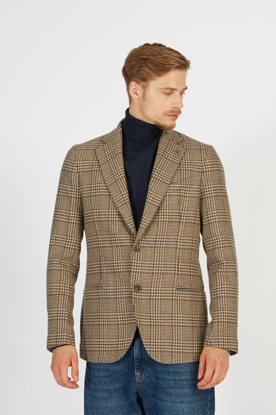 Single-breasted wool blend Blue Ribbon jacket with two regular fit buttons - Outerwear and Jackets | La Martina - Official Online Shop