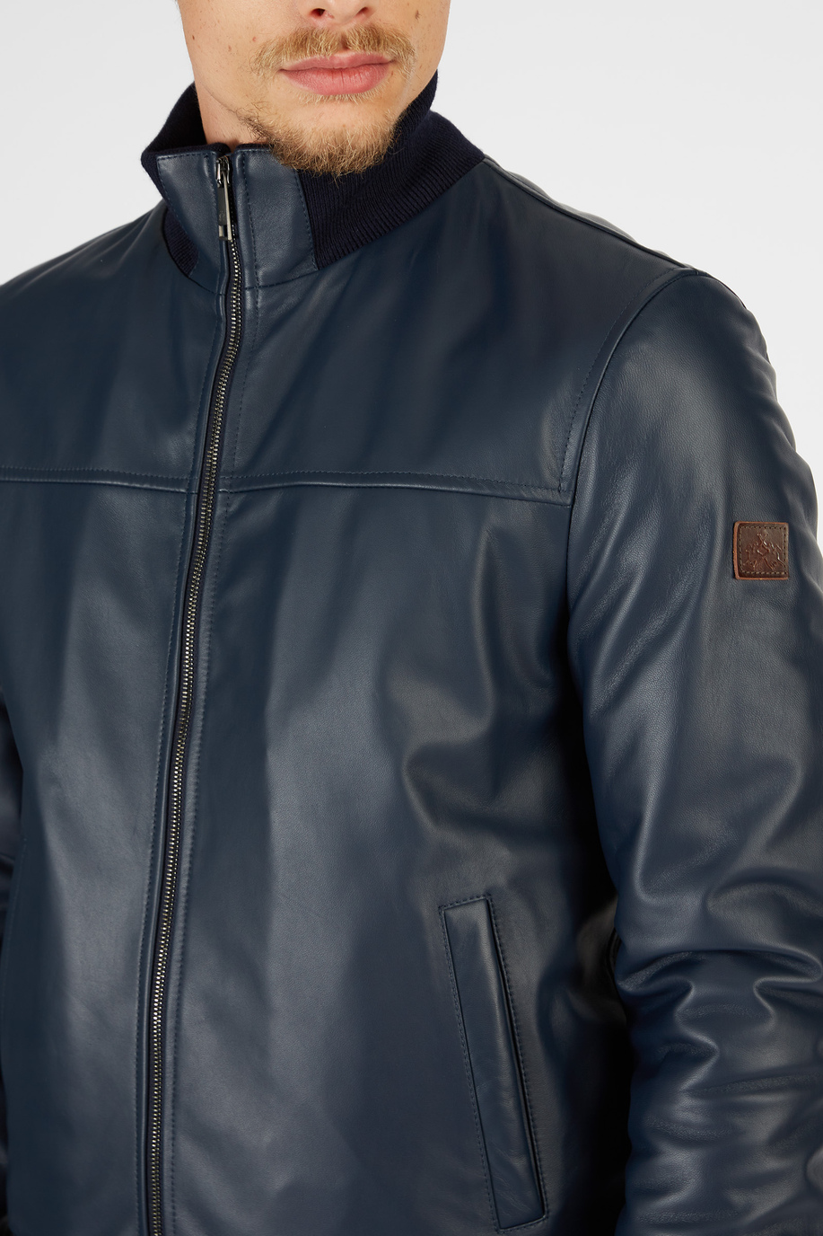 Blue Ribbon Lederjacke mit Regular Fit Reißverschluss vorne - Oberbekleidung und Jacken Herren | La Martina - Official Online Shop
