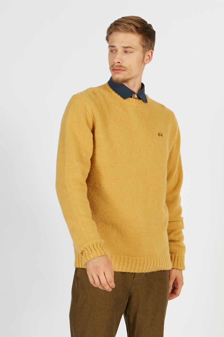 Men’s Blue Ribbon Long Sleeve Sweater in Regular Fit Alpaca Blend - Premium wools | La Martina - Official Online Shop