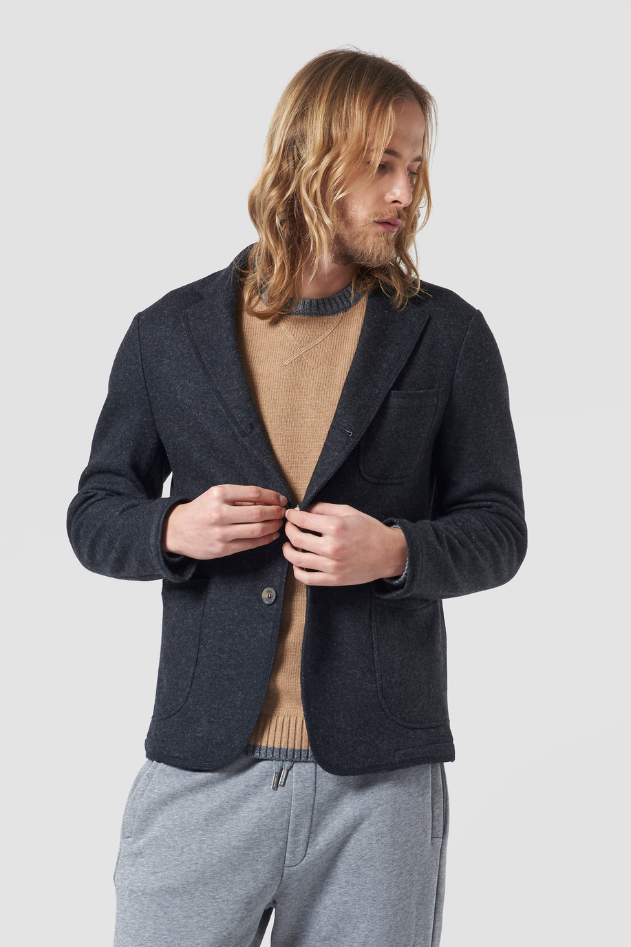Wool-blend blazer - Jackets | La Martina - Official Online Shop