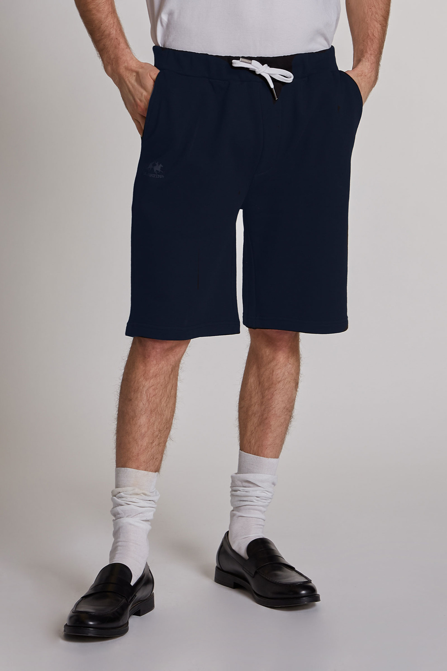 Regular-fit 100% cotton Bermuda shorts - -50% | step 3 | us | La Martina - Official Online Shop