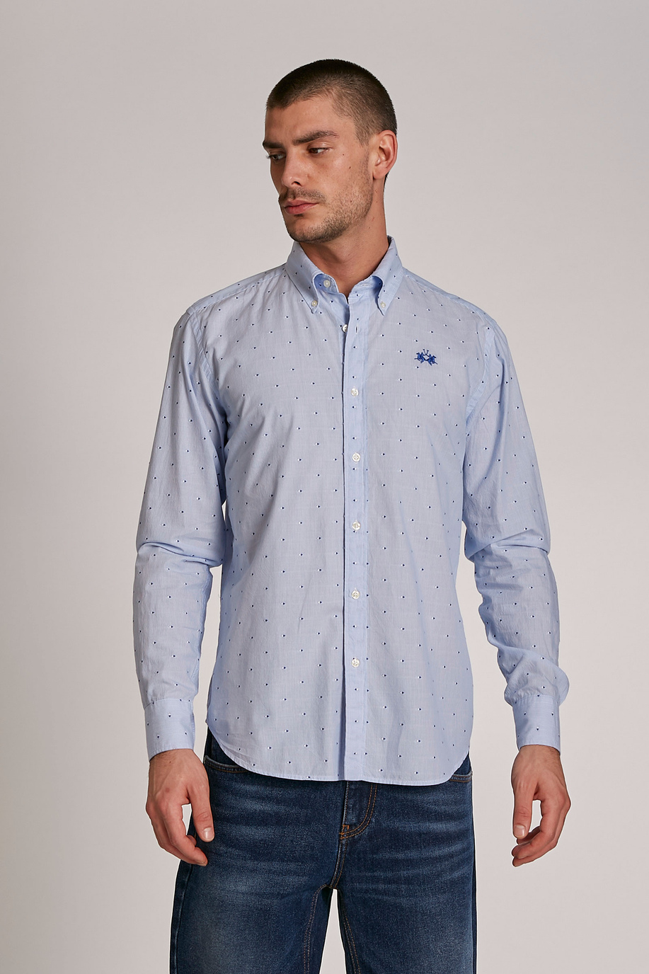 Chemise homme à manches longues et coupe classique - Chemises | La Martina - Official Online Shop