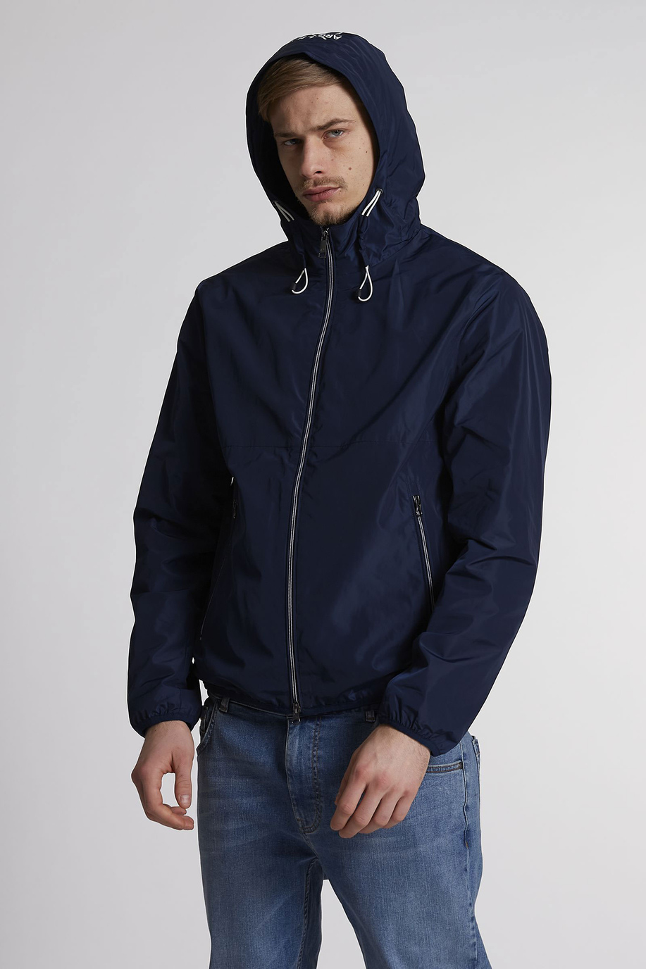 Men's long-sleeved regular-fit nylon jacket - -50% | step 3 | us | La Martina - Official Online Shop