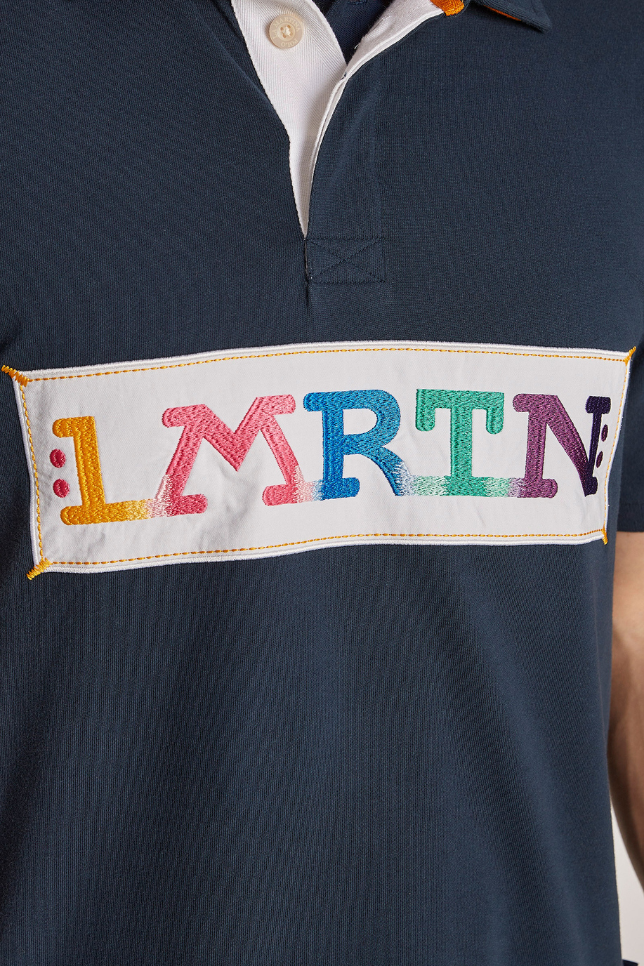 Men's oversized short-sleeved polo shirt - -50% | step 3 | us | La Martina - Official Online Shop