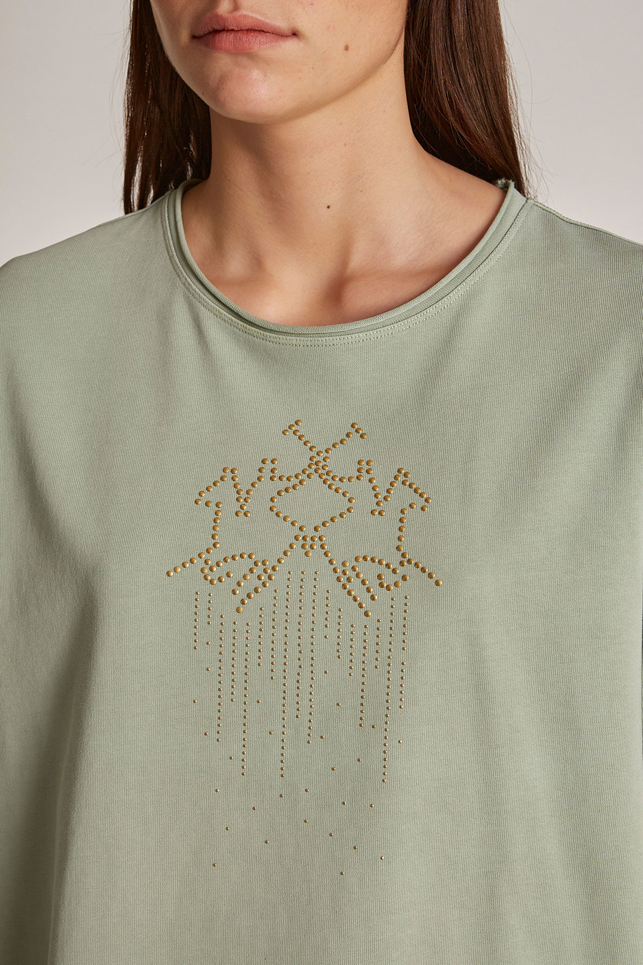 Damen-T-Shirt aus Baumwolle mit Logo im Regular Fit - Sweatshirts | La Martina - Official Online Shop