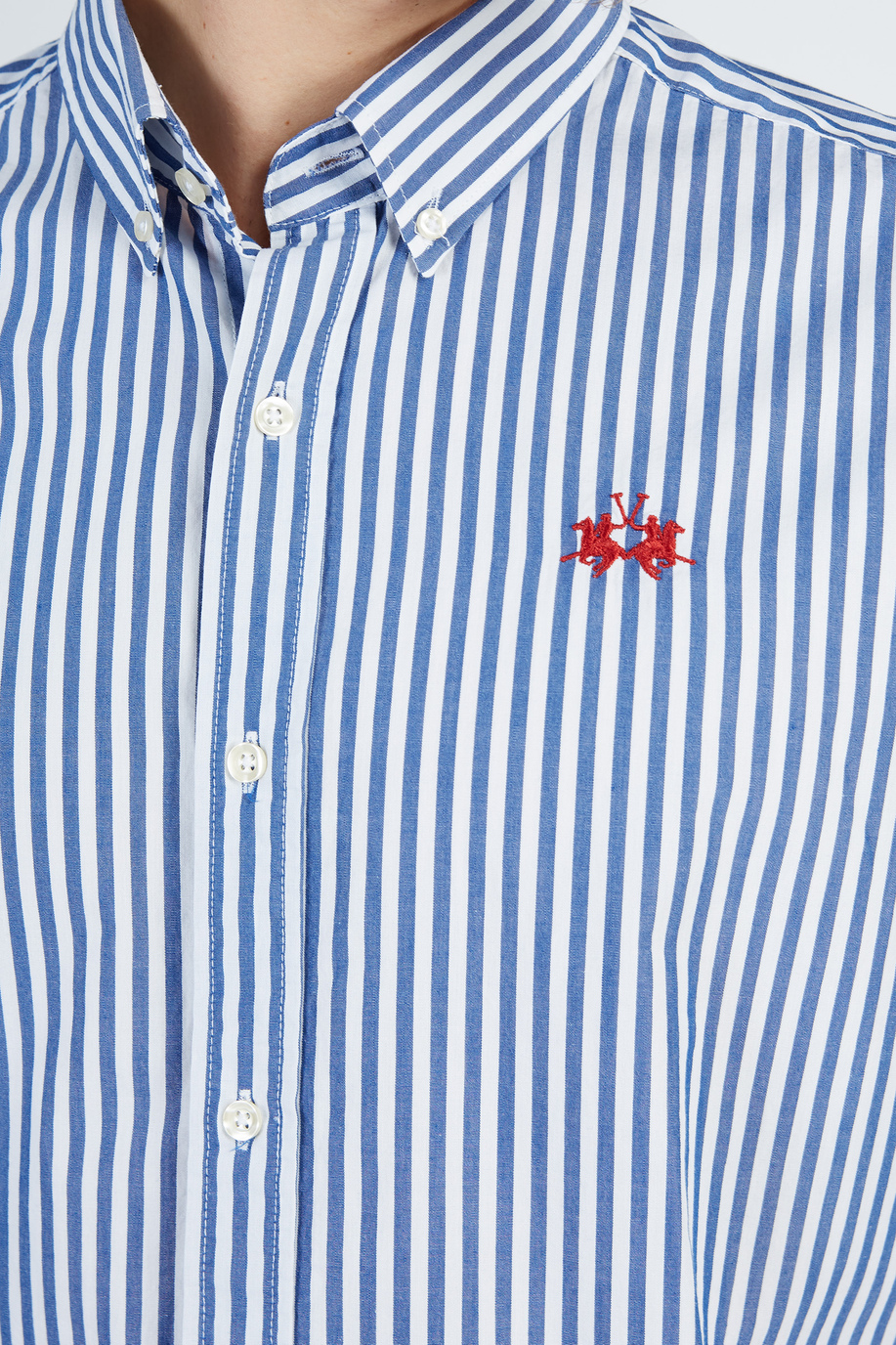 Herren-Langarmshirt aus 100% Baumwolle - Hemden | La Martina - Official Online Shop