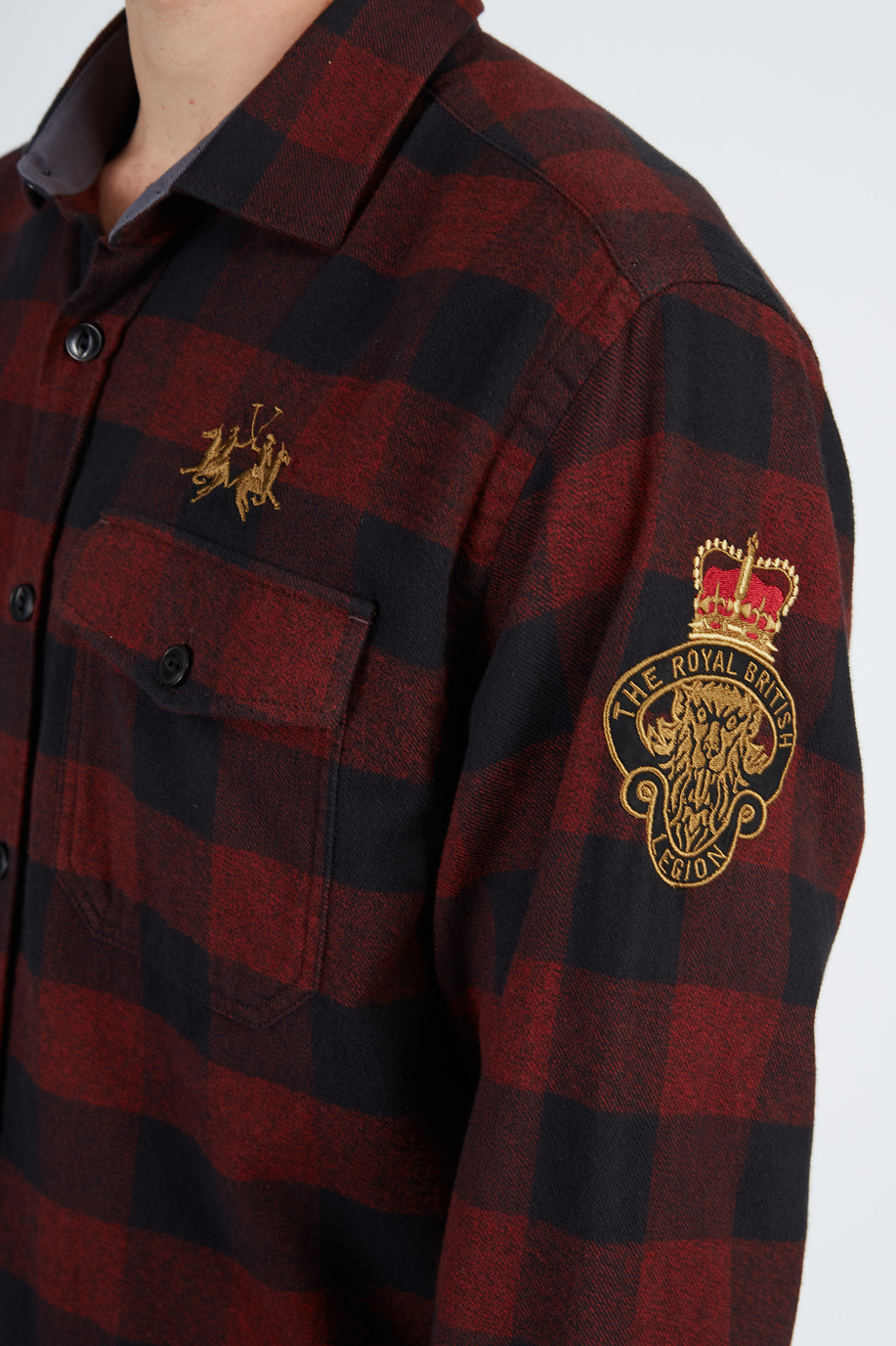 Chemise Guards homme à manches longues en coton coupe classique - Chemises | La Martina - Official Online Shop