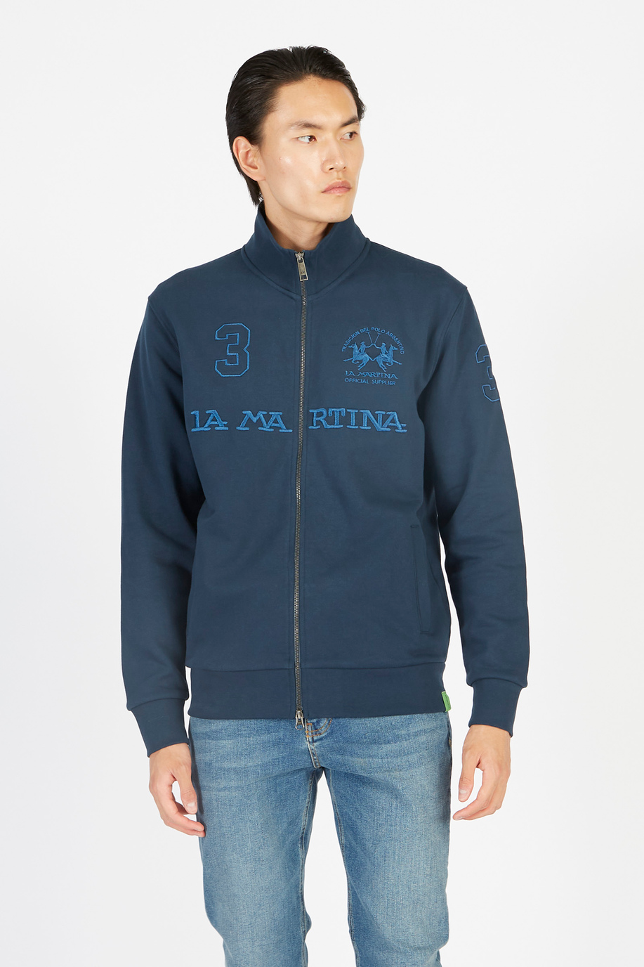 Men’s sweatshirt in regular fit cotton blend - Sweatshirts | La Martina - Official Online Shop