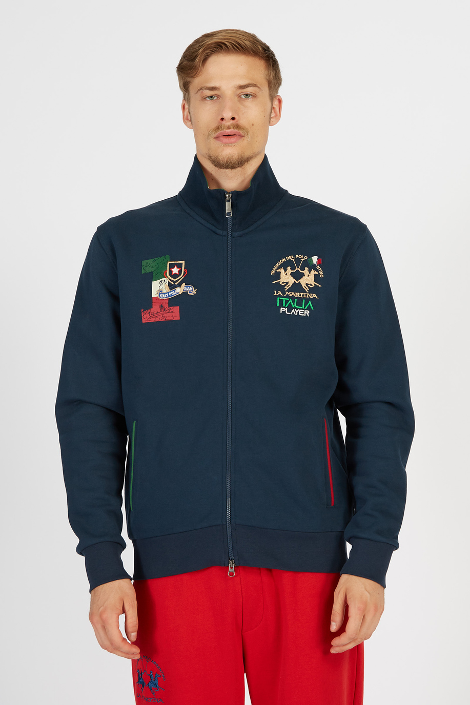 Herren Inmortales Langarm-Sweatshirt aus Fleece-Baumwolle - Nachstellungen von großen Turnieren | La Martina - Official Online Shop