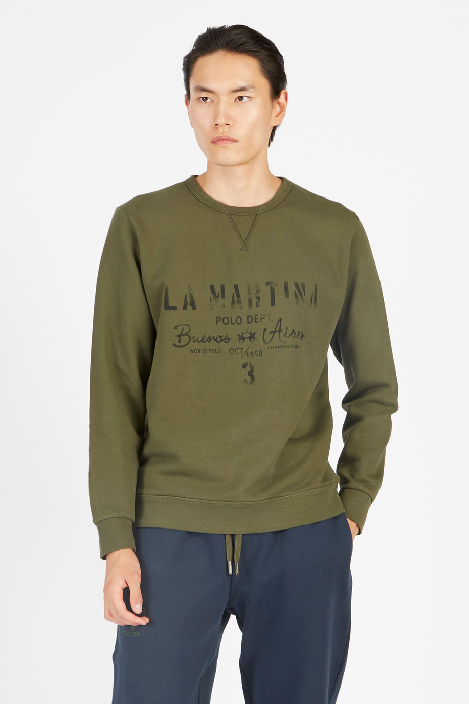 Sweat homme 100% coton régulier - Knitwear & Sweatshirts | La Martina - Official Online Shop