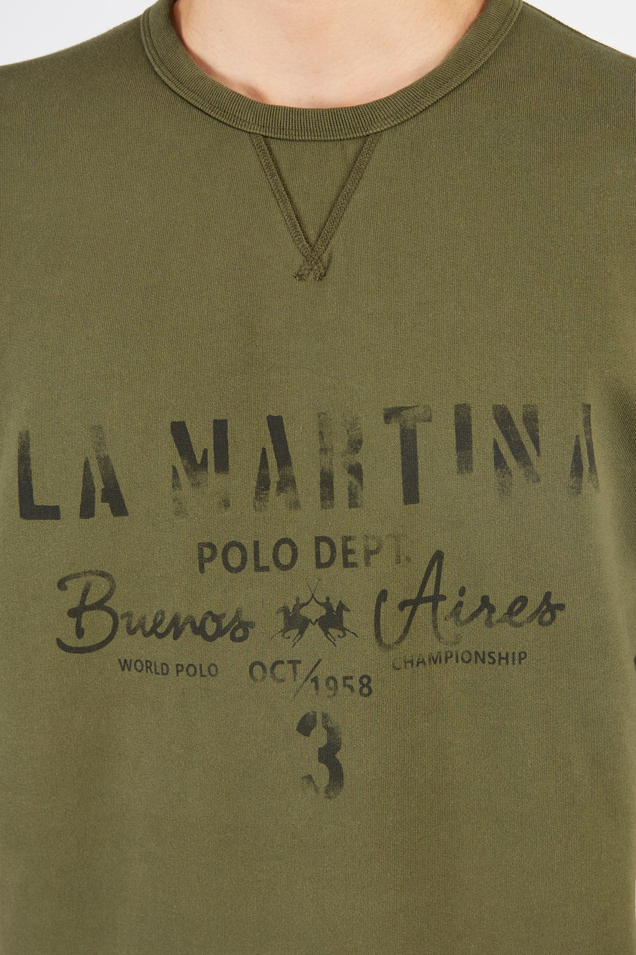Men’s sweatshirt in 100% cotton regular fit - Knitwear & Sweatshirts | La Martina - Official Online Shop