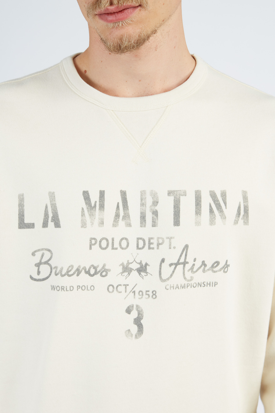 Men’s sweatshirt in 100% cotton regular fit - Leyendas del Polo | La Martina - Official Online Shop
