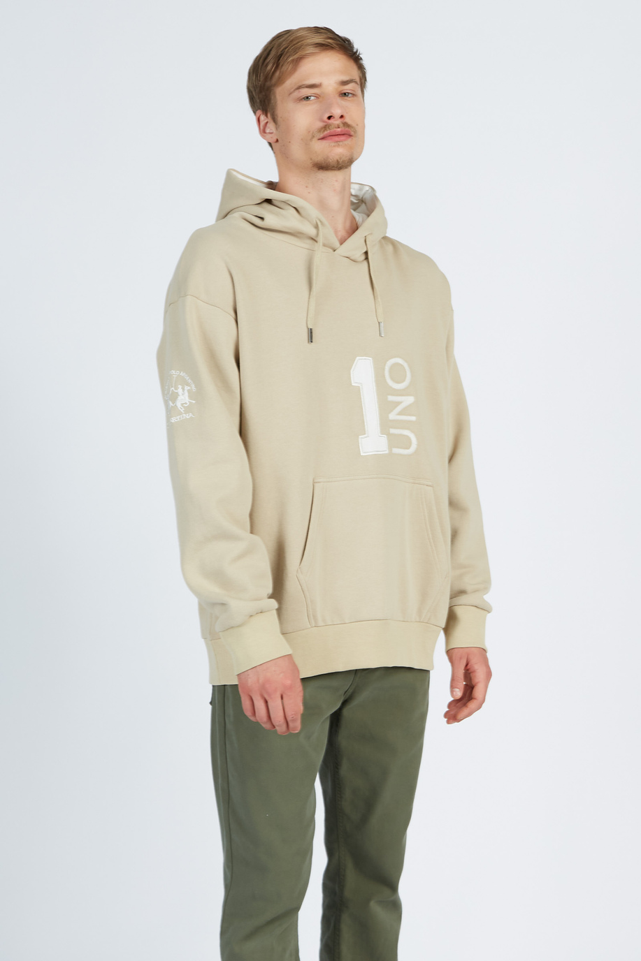 Men’s 100% cotton sweatshirt with oversize long sleeves - Clubhouse outfits | La Martina - Official Online Shop