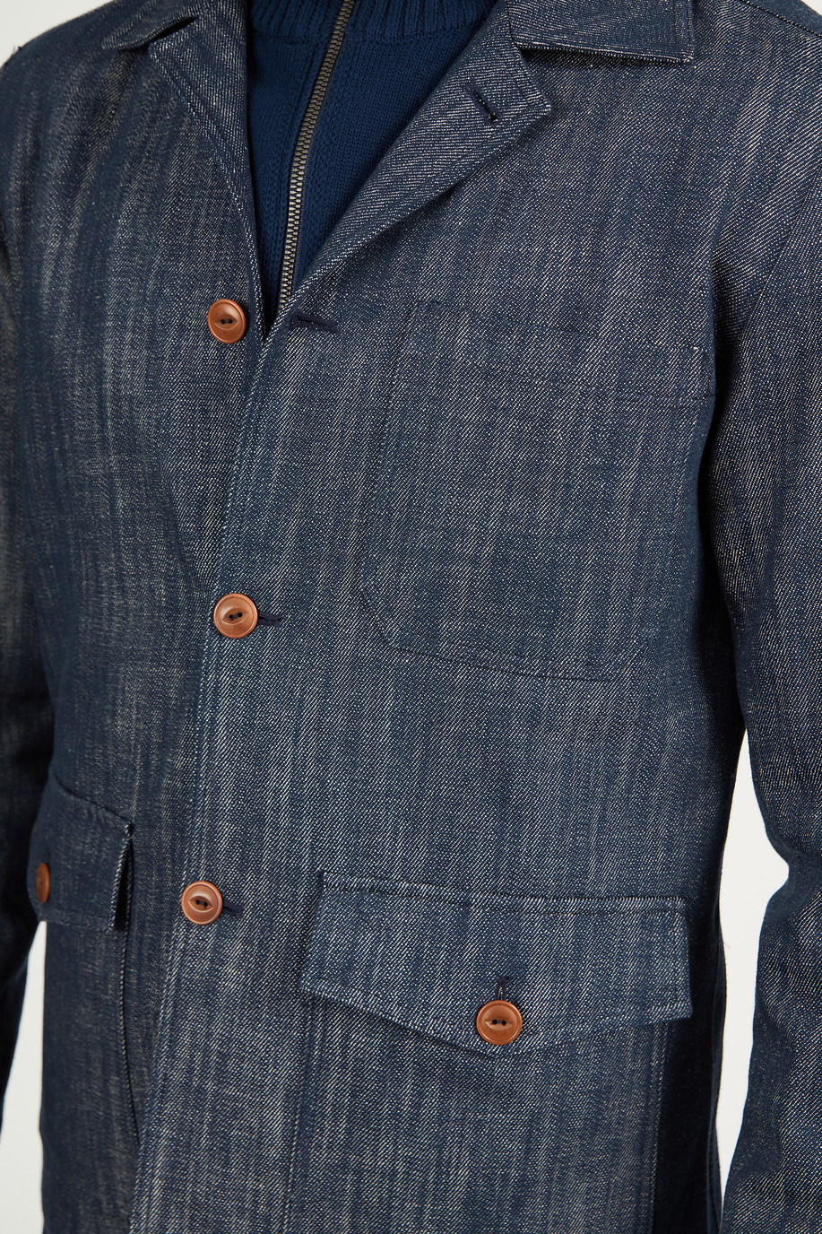 Men's Sahariana jacket in 100% cotton, regular fit model - Outerwear and Jackets | La Martina - Official Online Shop