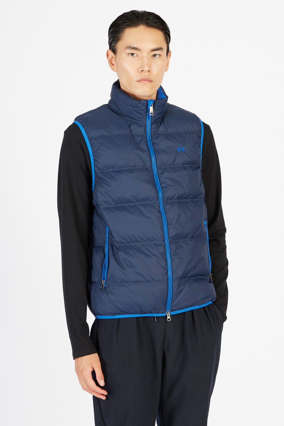Padded vest in regular fit synthetic fabric - Men | La Martina - Official Online Shop
