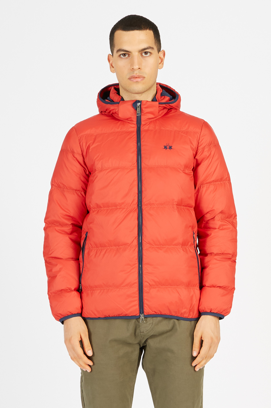 Men’s goose down jacket with regular fit zip closure - Rainproof & Windproof | La Martina - Official Online Shop