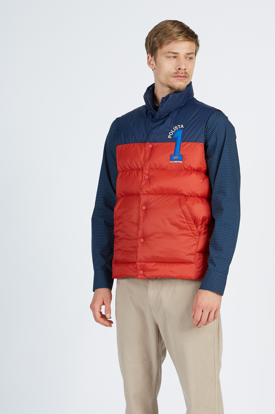 Regular fit synthetic fabric padded vest Numeros - Rainproof & Windproof | La Martina - Official Online Shop
