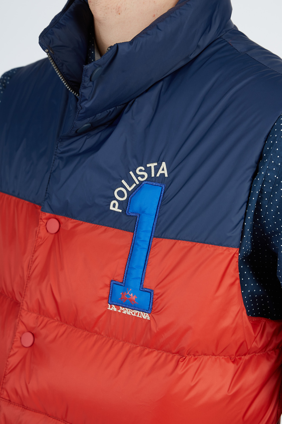 Regular fit synthetic fabric padded vest Numeros - Rainproof & Windproof | La Martina - Official Online Shop