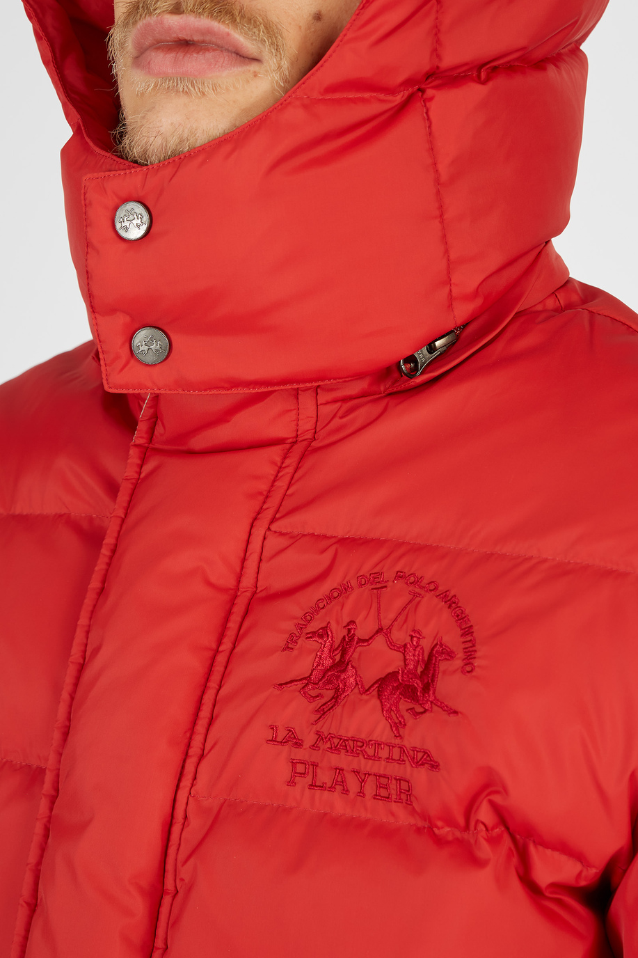 Men’s padded jacket with hood Numeros regular fit - SALE | La Martina - Official Online Shop