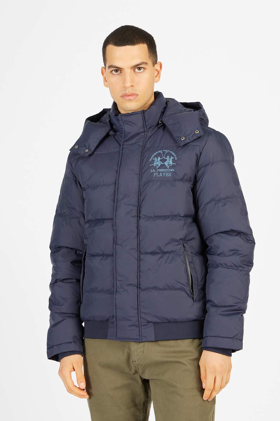 Men’s padded jacket with hood Numeros regular fit - Outerwear | La Martina - Official Online Shop