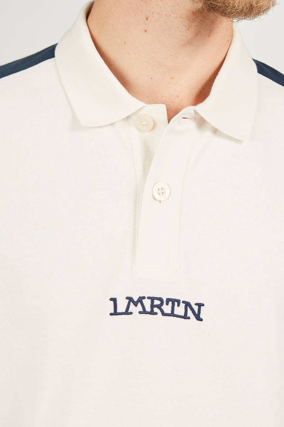 Men's short-sleeved 100% cotton polo shirt - Short Sleeve | La Martina - Official Online Shop