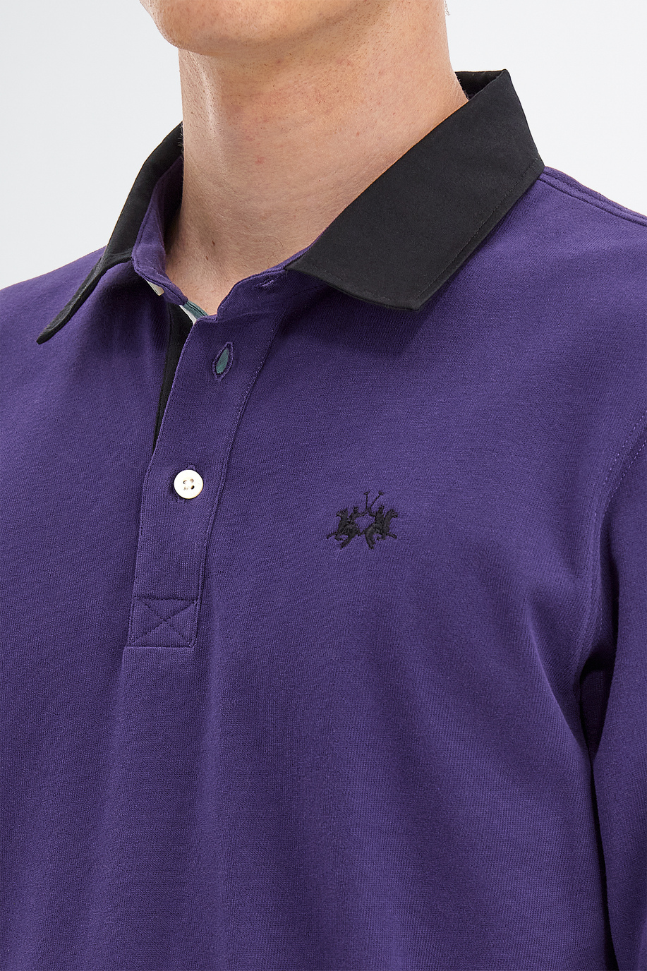 Langärmeliges Herren-Poloshirt aus klassisch geschnittenem Baumwolljersey - Geschenke unter €150 für ihn | La Martina - Official Online Shop