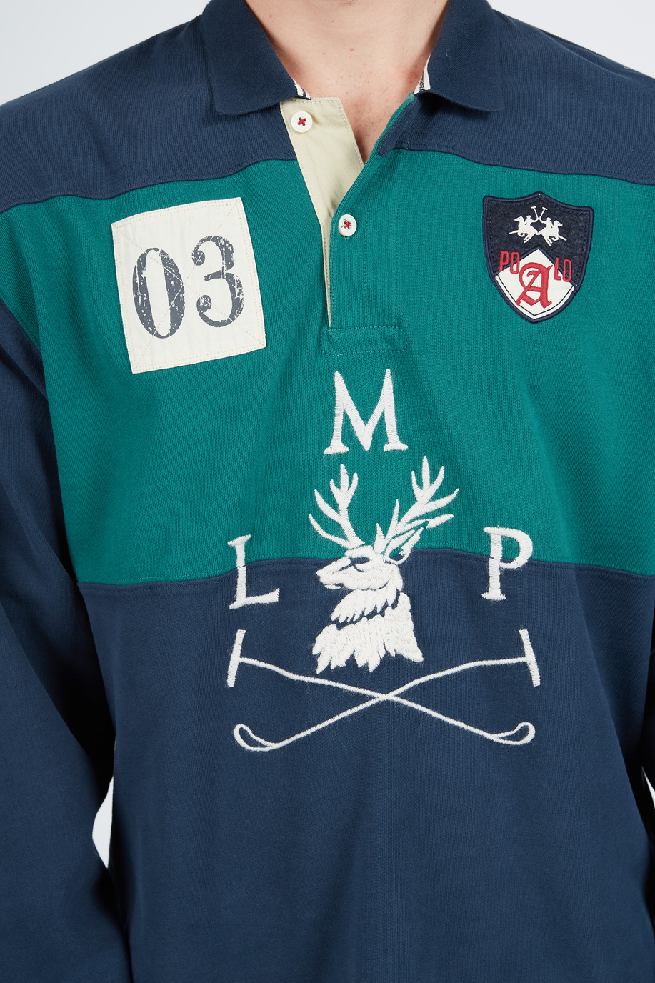 Polo homme en coton 100 % à manches longues, coupe confort - Comfort fit | La Martina - Official Online Shop