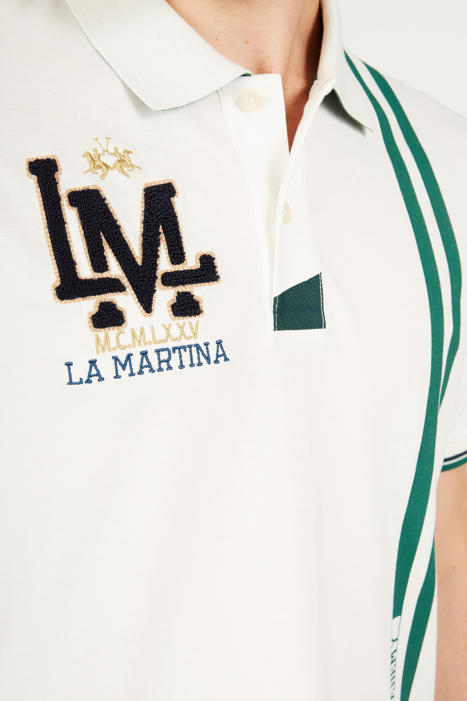 Men's short-sleeved polo shirt in 100% cotton | La Martina - Official Online Shop