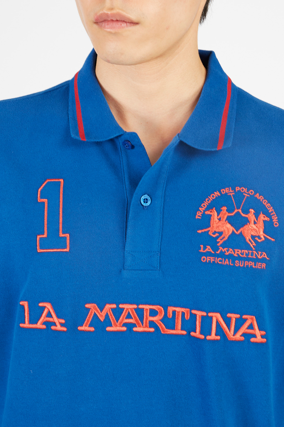 Polo da uomo a maniche lunghe in cotone 100% regular fit - Clubhouse outfit | La Martina - Official Online Shop
