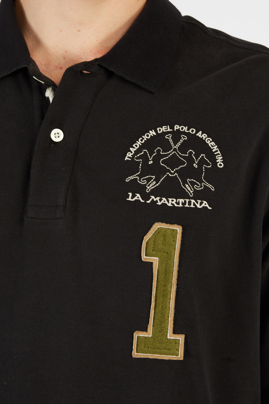 Men’s Iconos polo shirt with long sleeves in regular fit cotton - Best Seller | La Martina - Official Online Shop