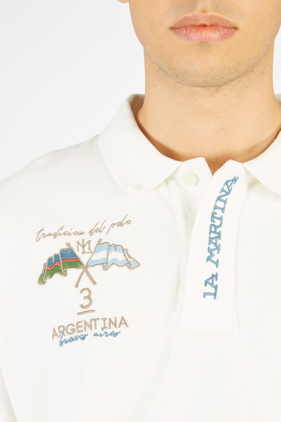Men’s polo shirt Inmortales in cotton jersey comfort fit long sleeves - Comfort fit | La Martina - Official Online Shop
