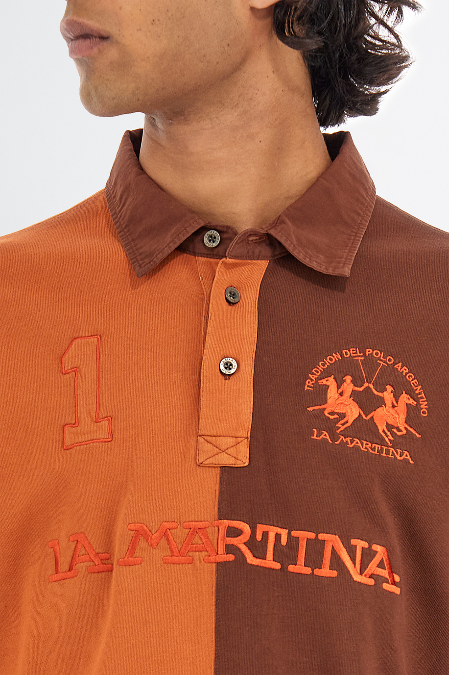 Polo en coton 100 % régulier pour hommes à manches longues - Regular fit | La Martina - Official Online Shop