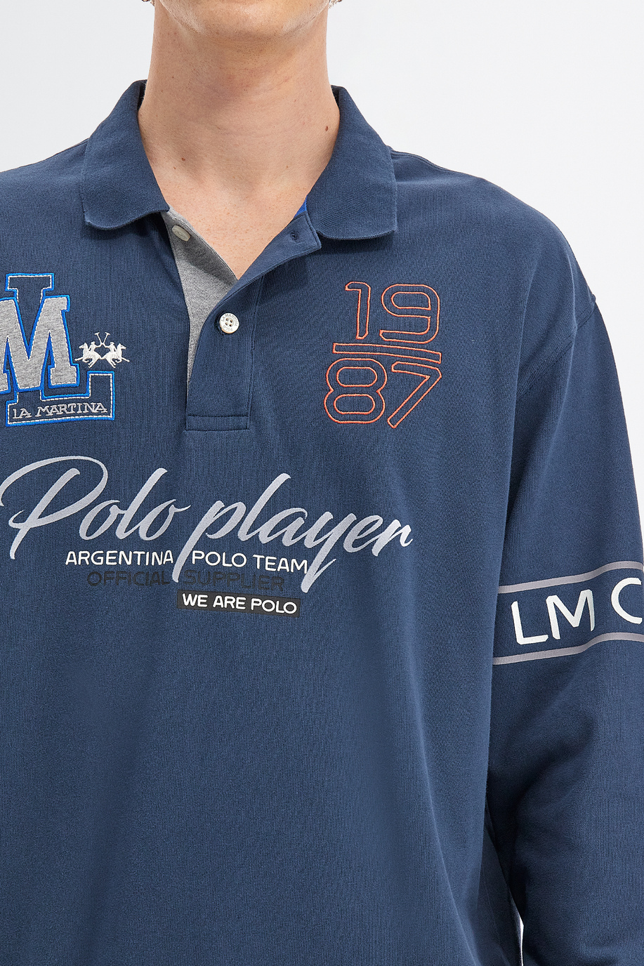 Polo homme Inmortales en jersey de coton coupe confort manches longues - Comfort fit | La Martina - Official Online Shop