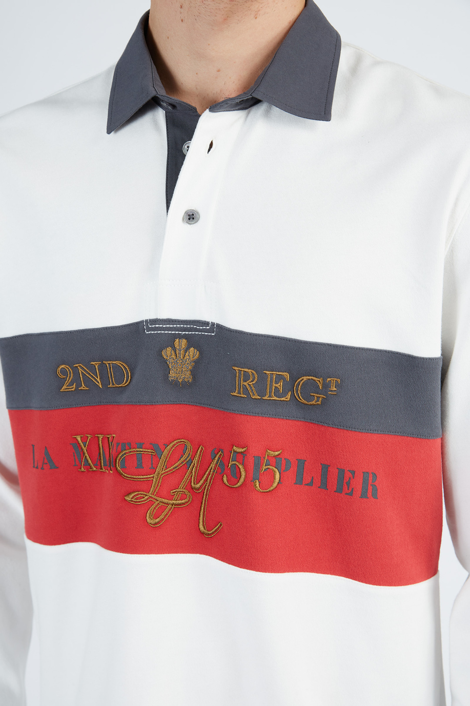 Polo homme à manches longues en jersey de coton - Polo Shirts | La Martina - Official Online Shop
