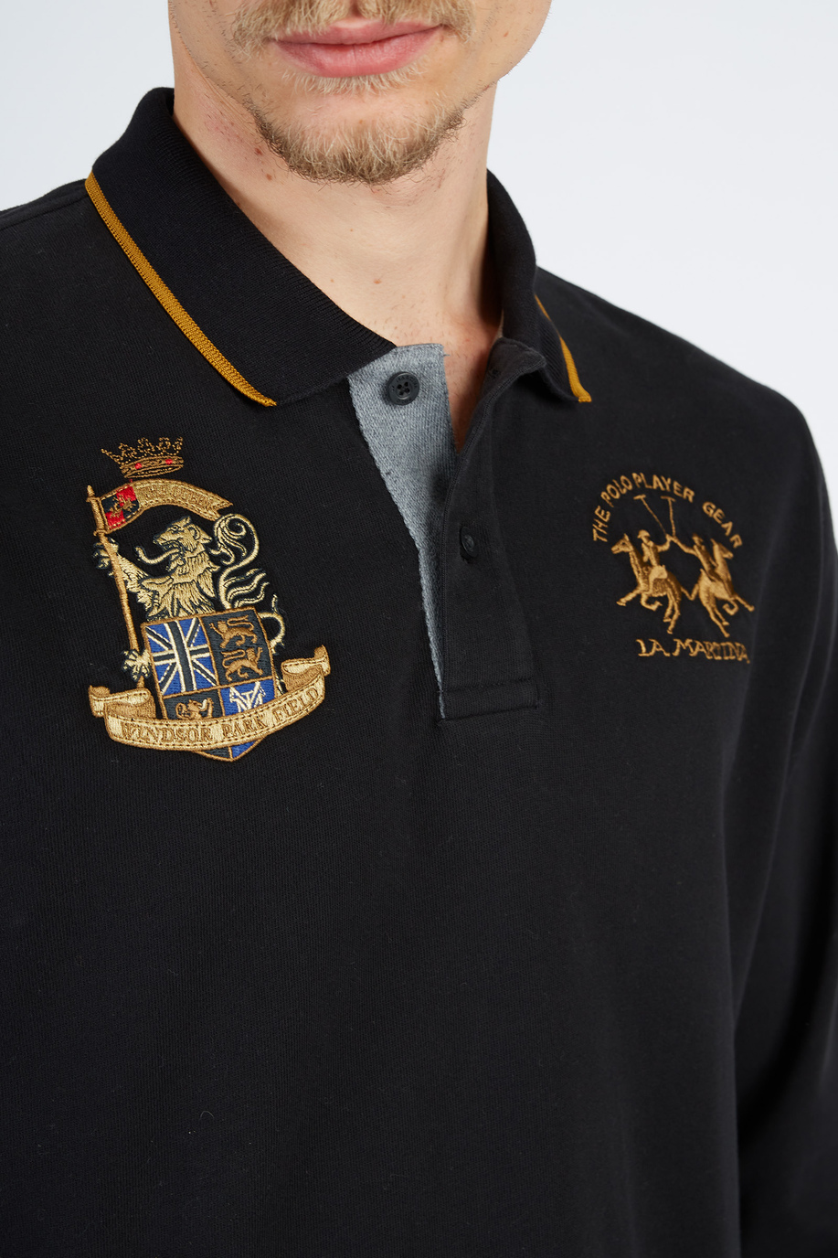 Polo homme à manches longues en jersey de coton - HOMME | La Martina - Official Online Shop
