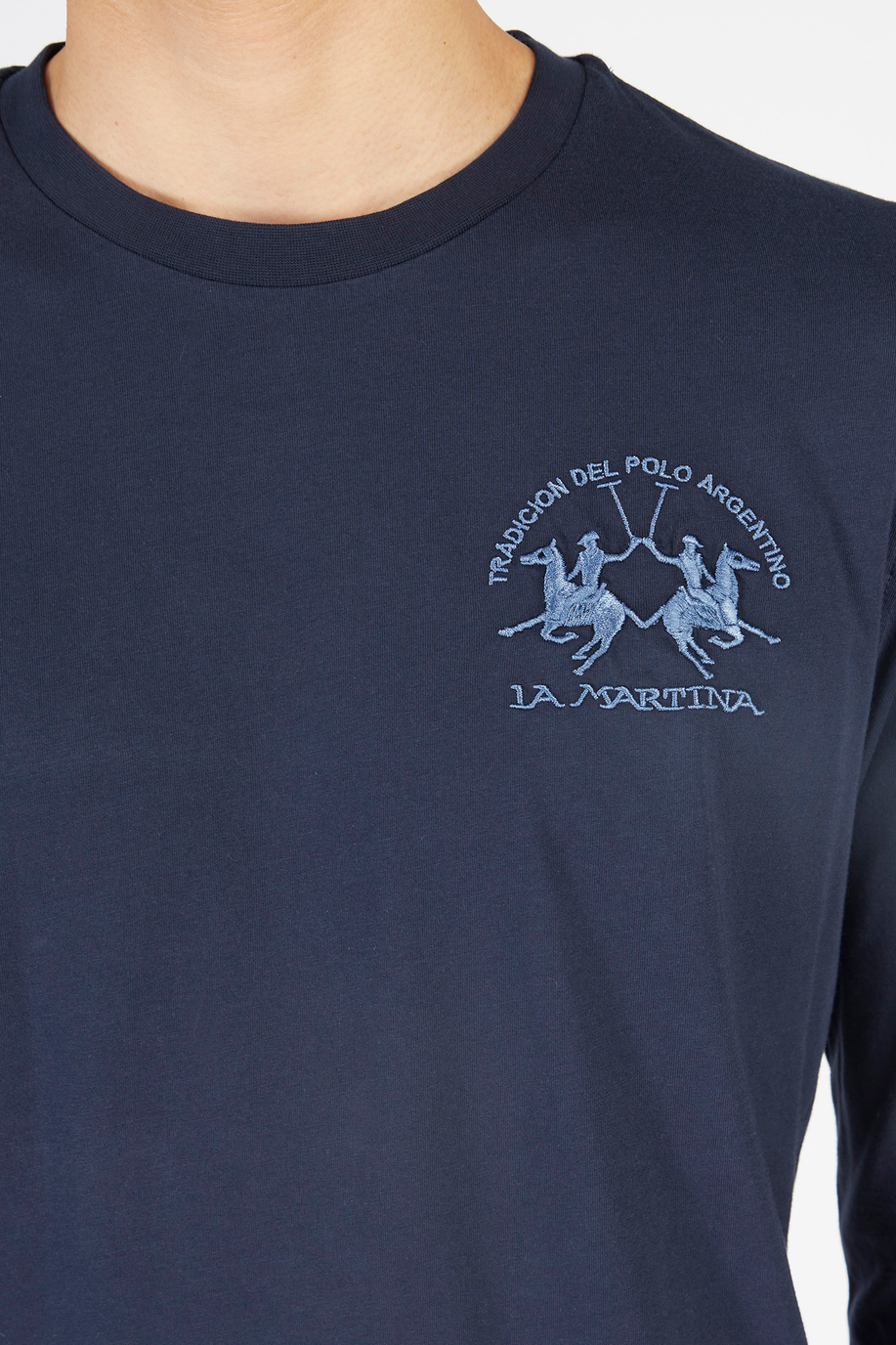 T-shirt à manches longues à col rond pour hommes - T-Shirts | La Martina - Official Online Shop