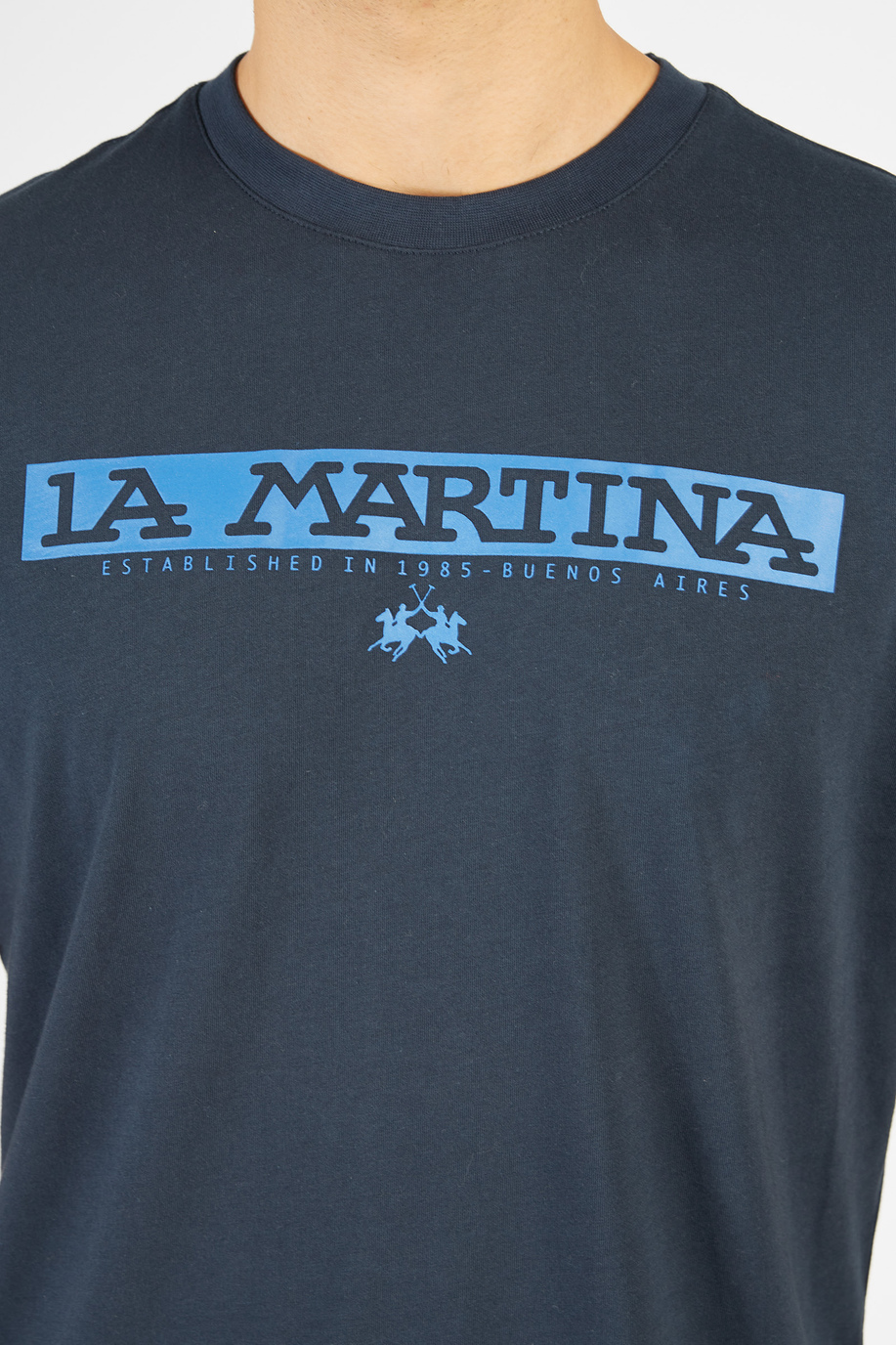 Men’s short-sleeved regular fit crew neck t-shirt - Monogrammed gifts for him | La Martina - Official Online Shop